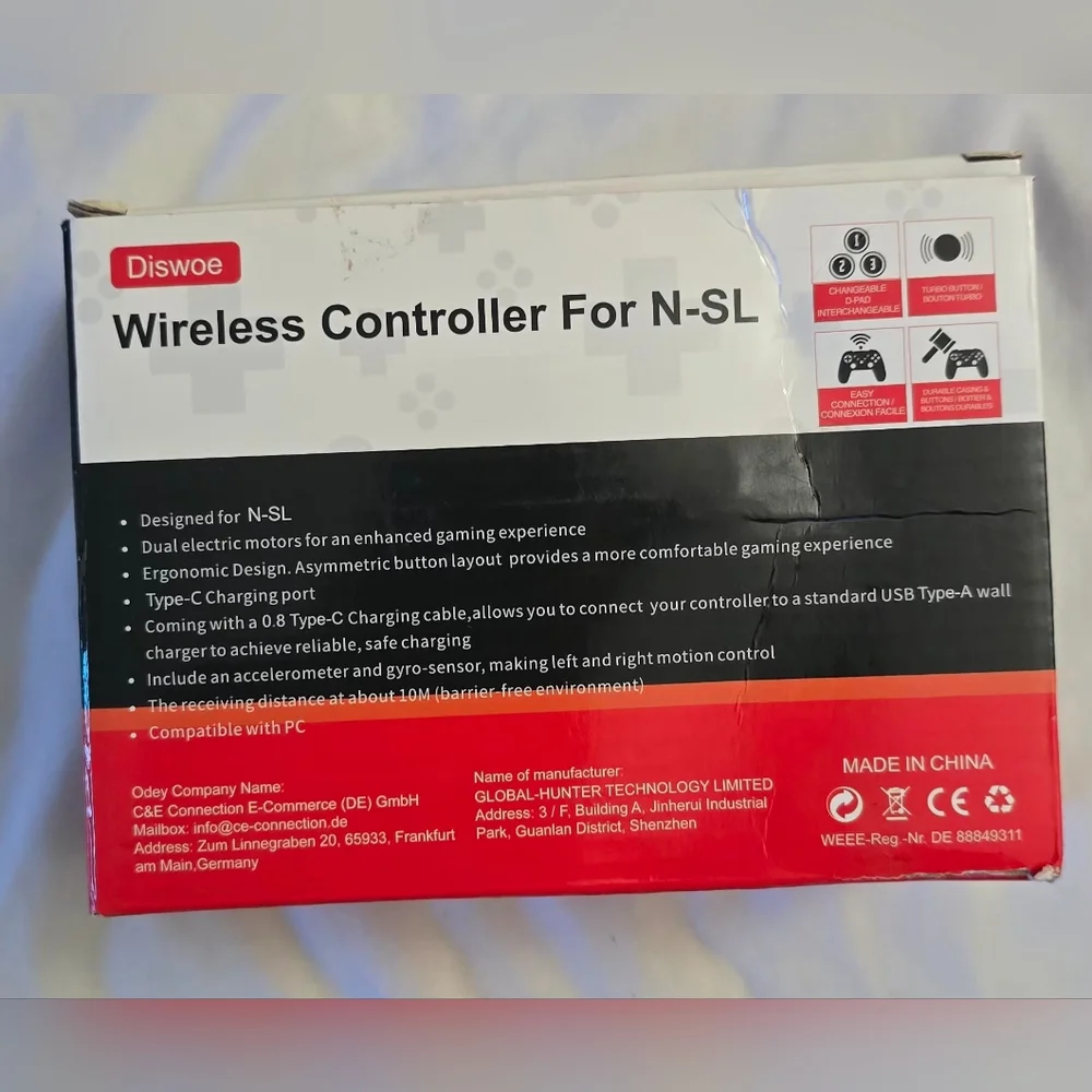 Wireless Blue and Black Game Controller